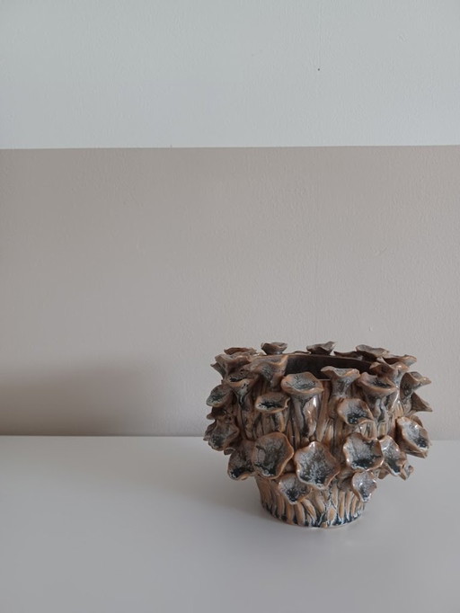 Organic, artistic pot. Ceramics. Daan Kromhout for Bia Blush.