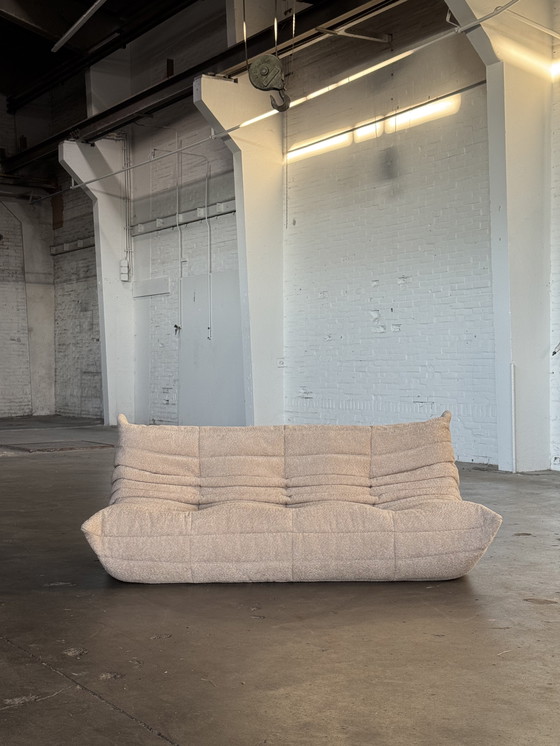 Image 1 of Ligne Roset Togo 3 Plazas Boucle Beige
