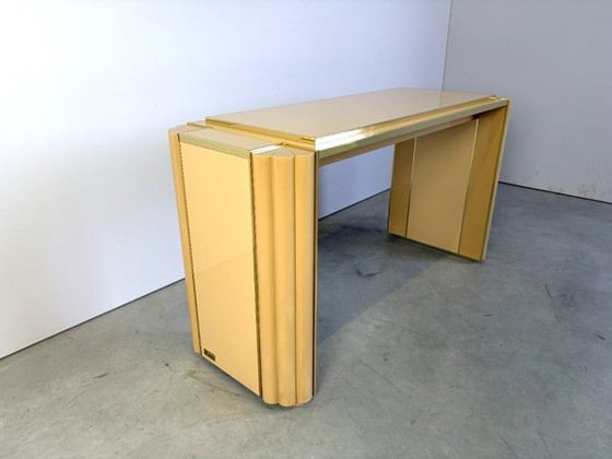 Consolle laccata di Alain Delon per Maison Jansen, anni '70 – Console, Metallo, Legno (photo 7 of 10)