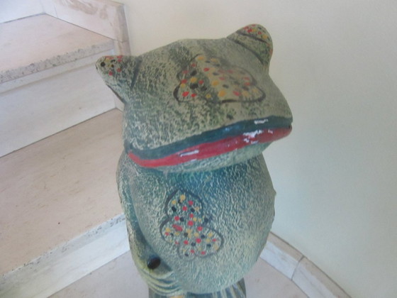 Image 1 of FIGURINE DE GRENOUILLE FAITE MAIN STYLE MODERNE DU MILIEU DU SIÈCLE