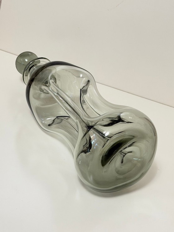 Image 1 of "Klukflaske" blown glass bottle - Holmegaard Vintage 1950s-1970s