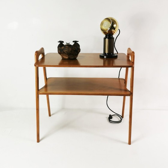 Modernistische bijzettafel, Duitsland, jaren 60. – Wood (photo 12 of 12)