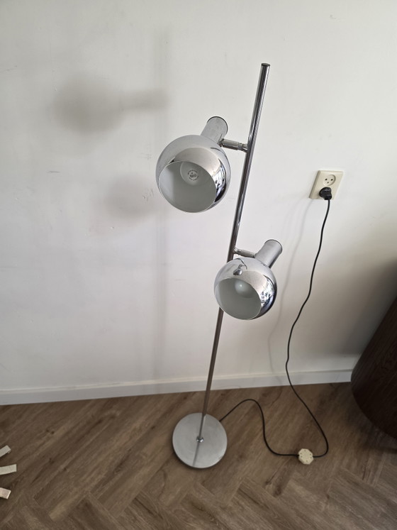Ball Lamp Chrome 2 Spots Vintage 60s'70s eyeball cosack leuchten – Floor lights, Metal (photo 5 of 6)