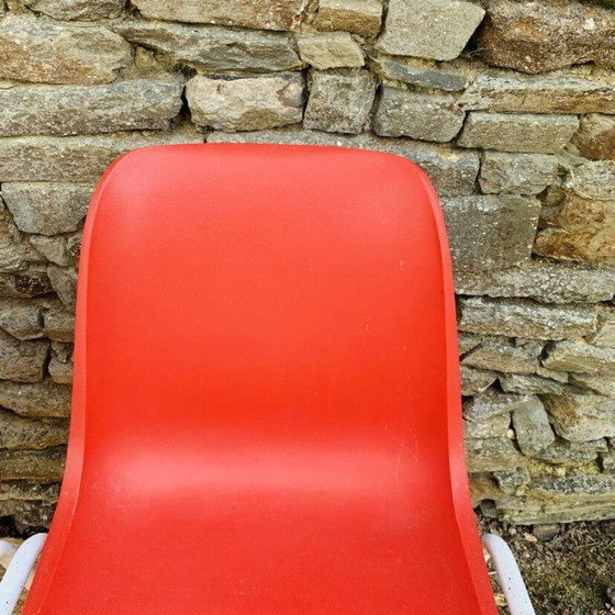 Image 1 of Set of 4 red europa chairs