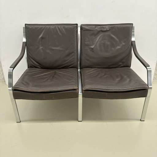 Knoll Art Collection Leather Bench, Rudolf B. Glatzel – 2 zitsbanken, Metal (photo 2 of 12)