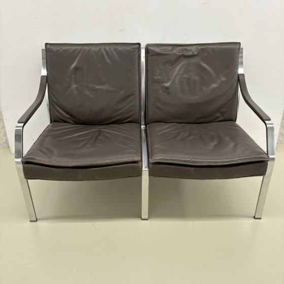 Knoll Art Collection Leather Bench, Rudolf B. Glatzel – 2 seaters, Metal (photo 2 of 12)