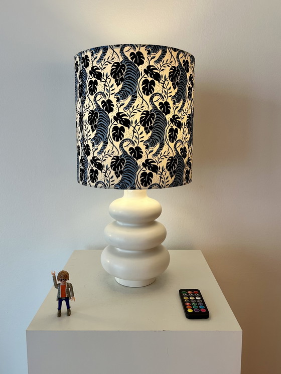 Image 1 of Wireless balcony lamp - upcycled unique piece with tiger shade