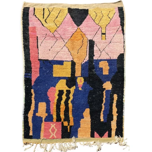 Abstract Moroccan Wool Rug