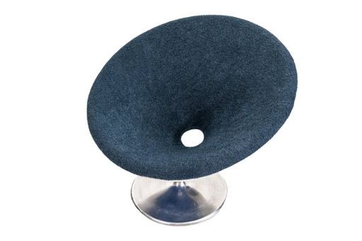 Ruimtevaartfauteuil in kegelvorm, Duitsland, jaren 70 – Textile