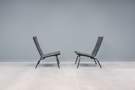 Image 1 of Loungestoelen met gekruiste poten, 2 stuks