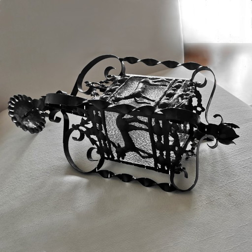 LANTERNA IN FERRO BATTUTO