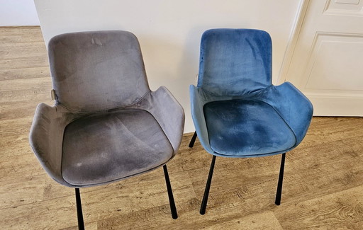 4X chaises de salle à manger Brit avec accoudoirs - Zuiver