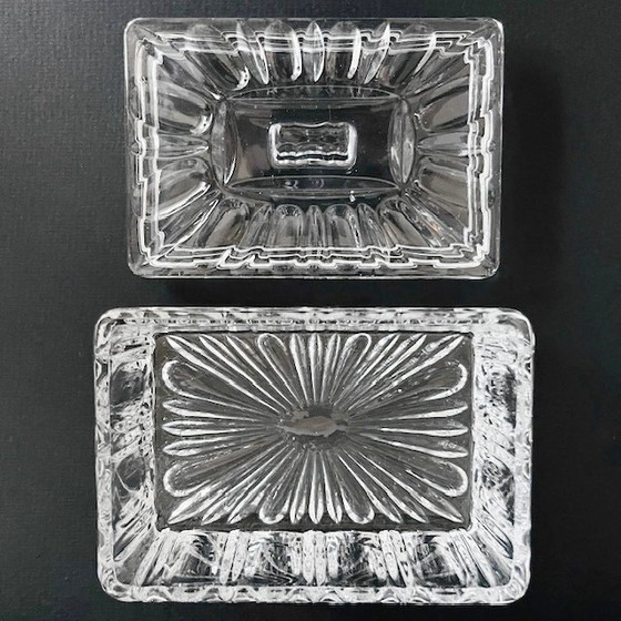 Image 1 of Antique French jewelry box cut crystal cigarette case 1900's