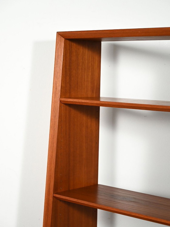 Image 1 of Skandinavisches Teakholz-Bücherregal mit Schrank, 1950er–1960er Jahre
