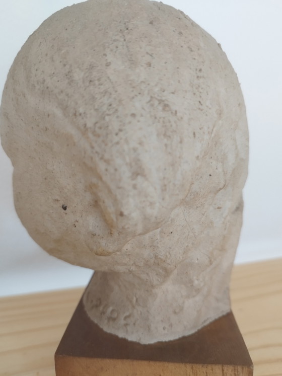 Lorenzo Pepe (1912-1984), Testa, Litoceramica auf Holzsockel, Signiert – Bildhauerei, Wood (photo 13 of 13)