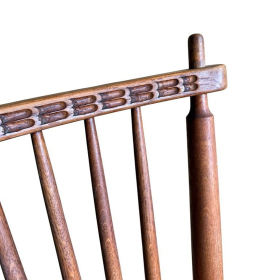 Image 1 of Sedia a dondolo vintage in quercia De Ster Gelderland, Paesi Bassi 1960