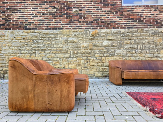 De Sede DS 44 Sofà Set Divano in Pelle Poltrona in Pelle Vintage Loft Anni '60 '70 – Leather (photo 11 of 14)