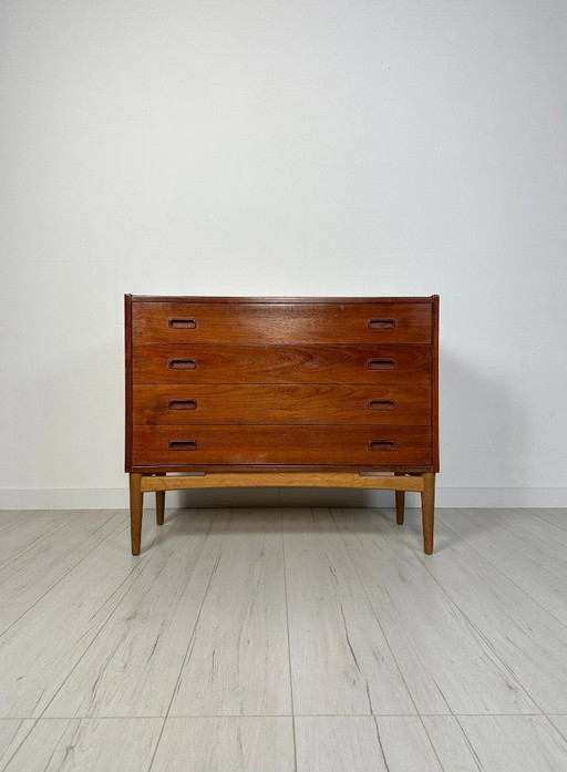 Vintage Deens Design Teakhouten ladekast van Arne Hovmand-Olsen voor Mogens Kold, jaren 60