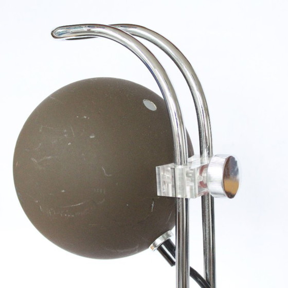 Image 1 of Vintage Mid-Century Eyeball Table Lamp with Chrome accents