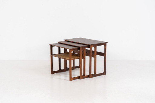 “Model 219” nesting tables by Johannes Andersen & Illum Wickelso for CFC Silkeborg (Denmark, 1960s).