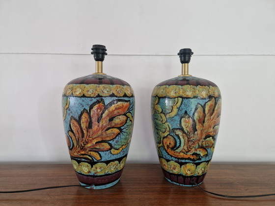 Image 1 of 2 hubert olivier keramieken tafel lampen