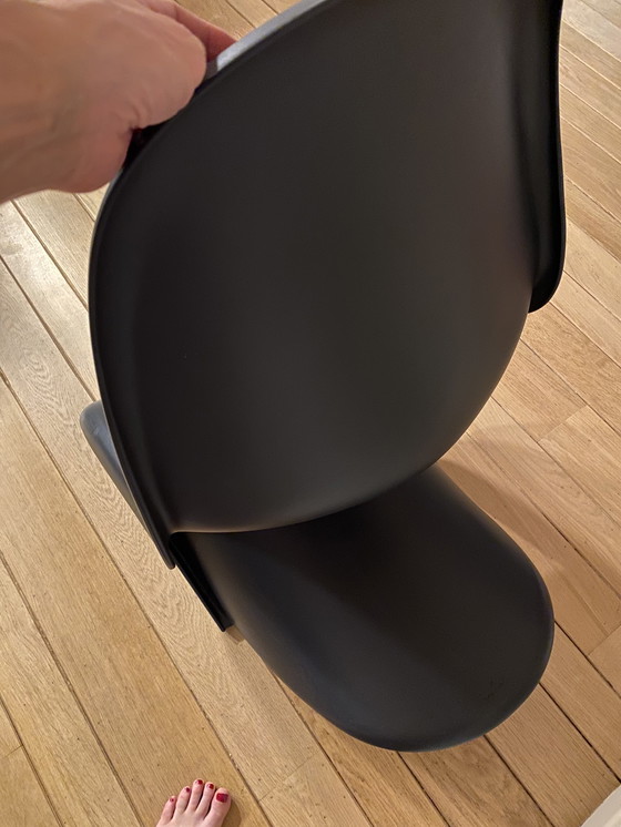 Image 1 of Verner Panton zwart 4 stoelen
