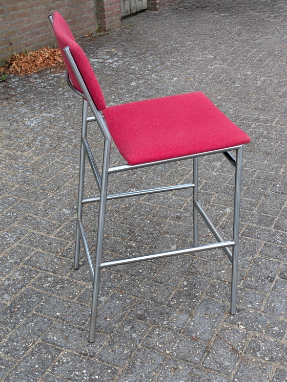 Originele Martin Visser SB 07 Barkruk voor 't Spectrum - Rood – Barkrukken, Wool, rvs (photo 5 of 13)