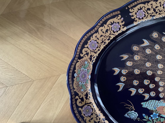 Image 1 of Plat ovale keramiek paon vintage TBE 