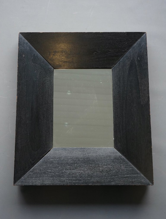 Specchio in legno nero, Marrone (foto 2 di 6)