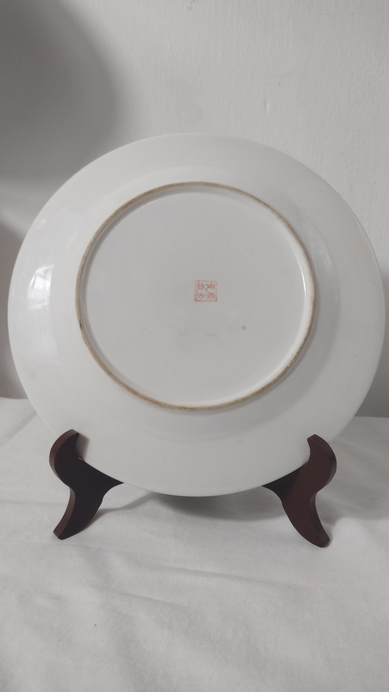 Image 1 of Piatto cinese in porcellana dipinto a mano