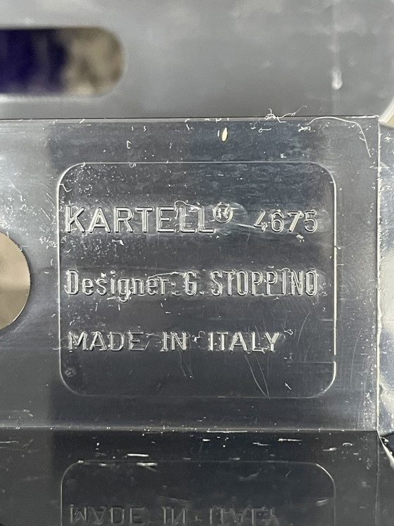 Kartell Magazine Rack, Model 4675, Vintage Six-Compartment Newspaper Rack by Giotto Stoppino, Space Age (photo 5 of 5)