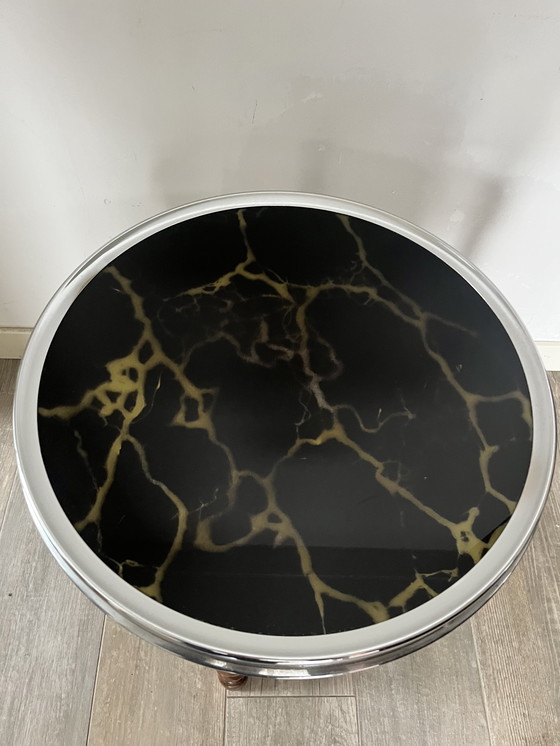 Image 1 of Pratique Art Déco Bijzettafel avec schildpad Shell Accenten