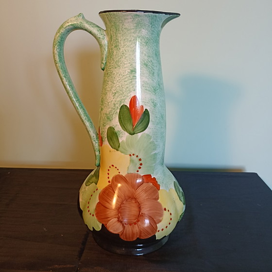 Image 1 of Rare Art Deco Vase/Jug – Hancock’s Ivory Ware – 26 cm – Handpainted
