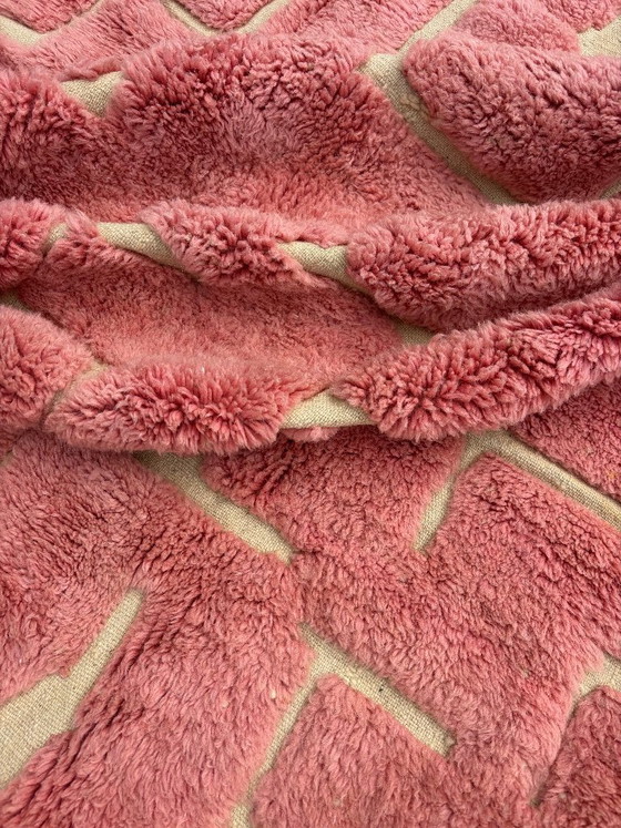 Image 1 of Marokkaans M'rirt Rose wollen tapijt 200x300 – Handgeweven | Hoogwaardig Berber tapijt