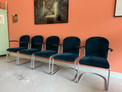 5x Gispen Design Armchairs / Conference Chairs – 413R W.H. Gispen – Dutch Originals