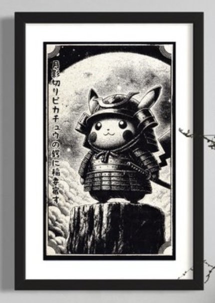Obra de arte Pikachu (Pokémon) Samurái Lunar