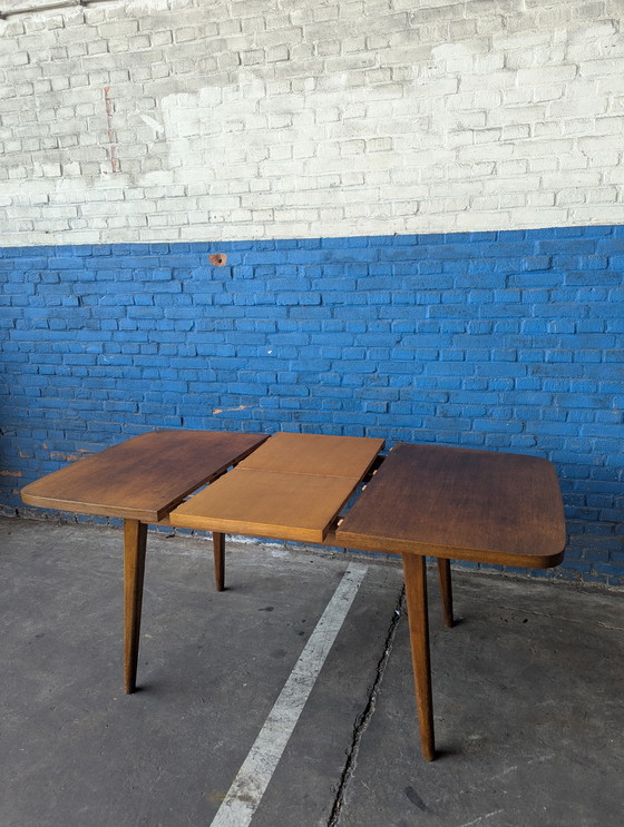 Image 1 of Table de salle à manger extensible en vieux chêne