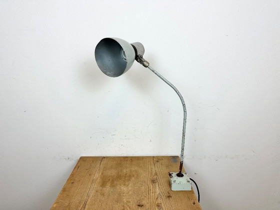 Image 1 of Grey Industrial Table Lamp from Elektrosvit, 1970s