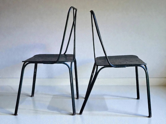 Tuinstoelen Parc et Jardin de Paris, jaren 50 (*4) – Tuinmeubelen, Iron (photo 7 of 13)