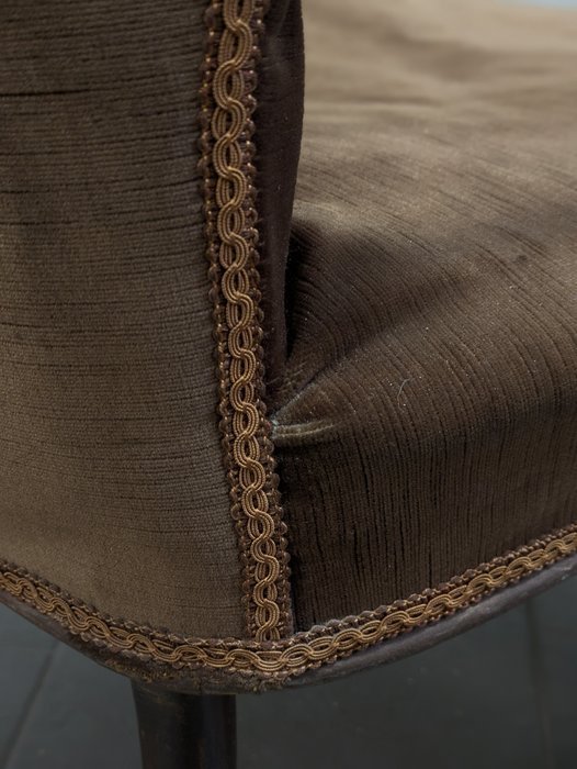 Image 1 of Paire de fauteuils, années 1940, bois, tissu