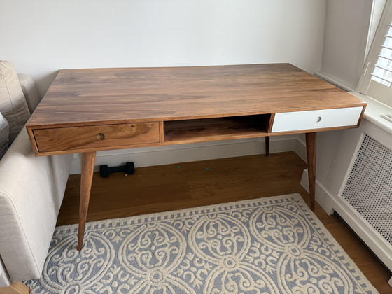 Image 1 of Solid Sheesham Wood Desk