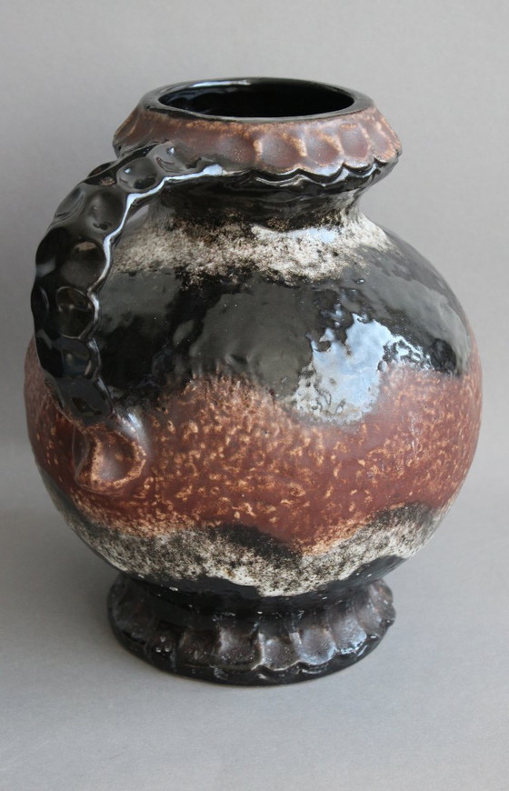 Image 1 of Jarrón DÜMLER & BREIDEN Fat Lava WGP 1002/25 de los años 60, grande y pesado, marcado.