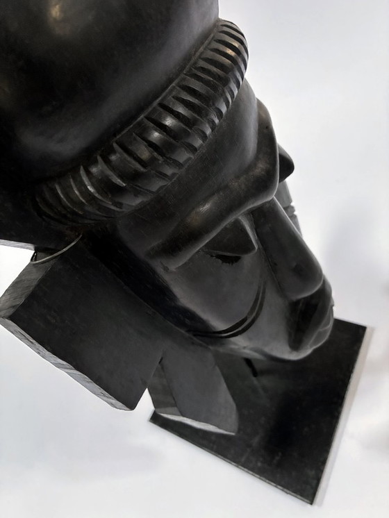 Image 1 of Afrikanische Stammeskunst • Senufo-Maske • Elfenbeinküste • Ebenholz • 1960