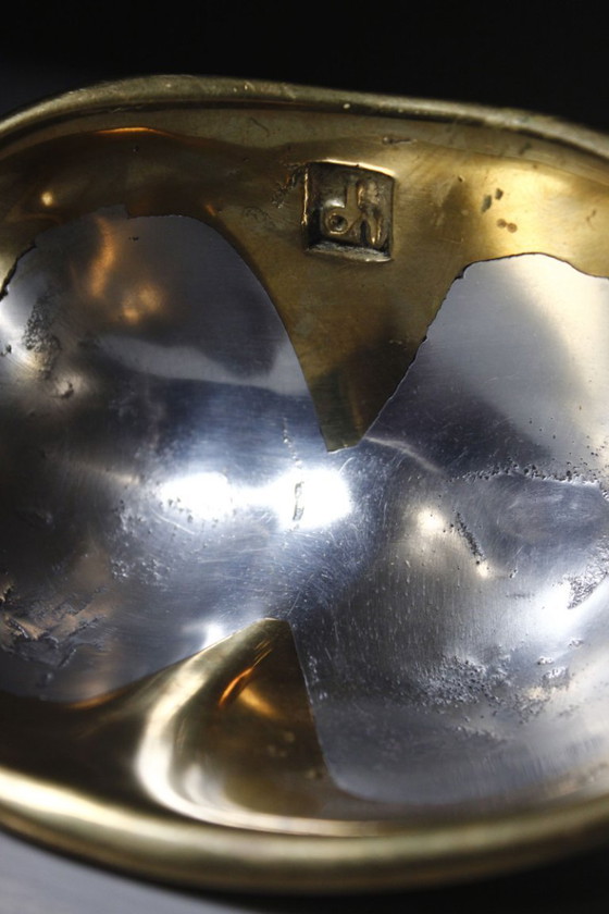 Image 1 of David Marshall Art3 - Messing en aluminium opbergbak, ontwerp uit de jaren 80