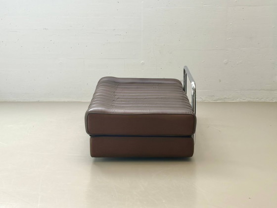 Image 1 of Iconische DS-85 slaapbank van De Sede, cognacbruin, Zwitserland, jaren 60.