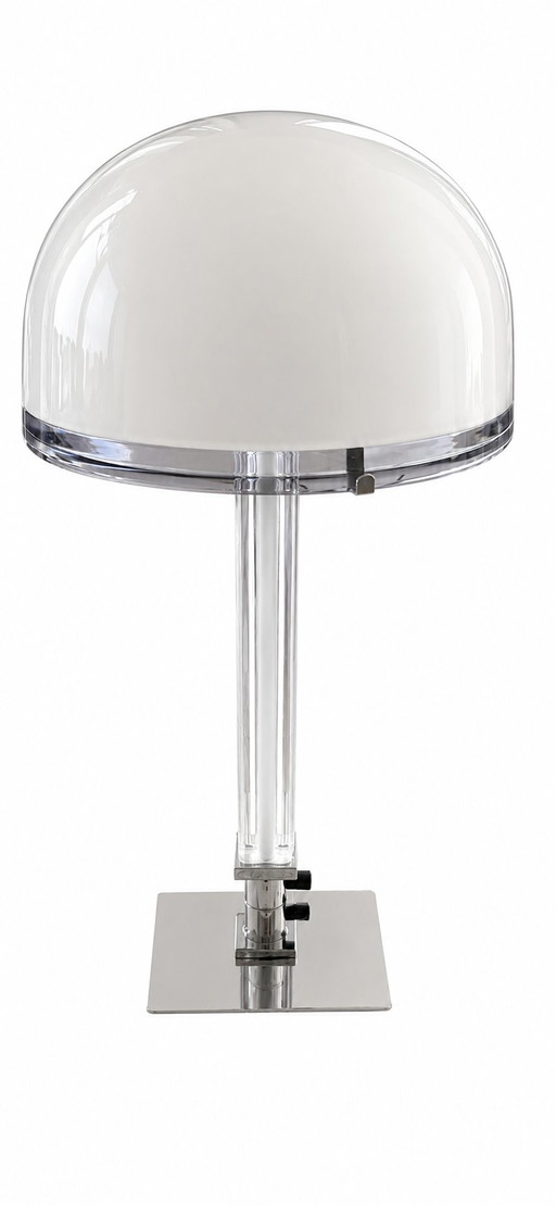 Lampada da tavolo Venini Belboi Nuova Con Scatola E GaranzIa – tafellampen, Metal, Chrome (photo 2 of 5)