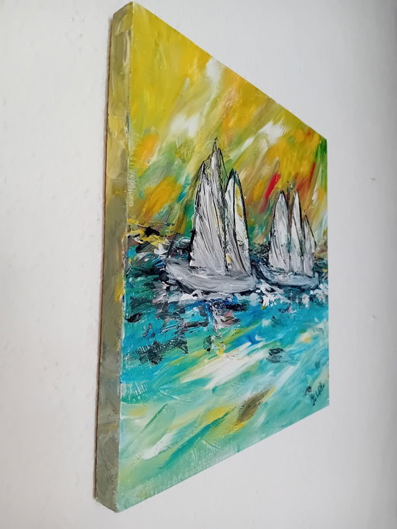 Image 1 of Peinture "Sailing" (voile)