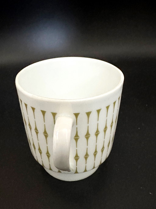 3 x coffee cups and saucers Melitta Hamburg 1970s