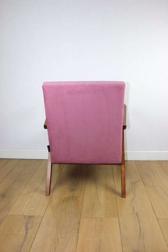 Image 1 of Vintage fauteuil B-310 VAR roze Jade structureel jaren 70 - 2 stuks beschikbaar