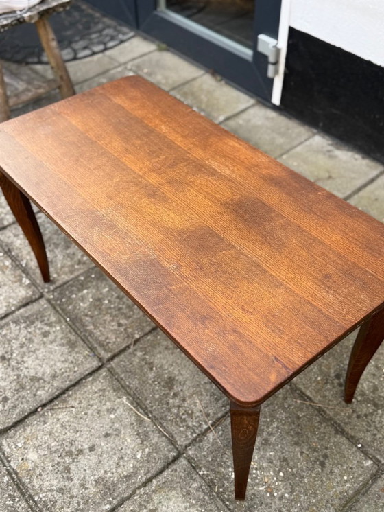 Image 1 of Vintage Oak Cabriole Leg Salon Table